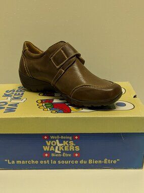 Volks Walkers Bark Brown Leather Shoe